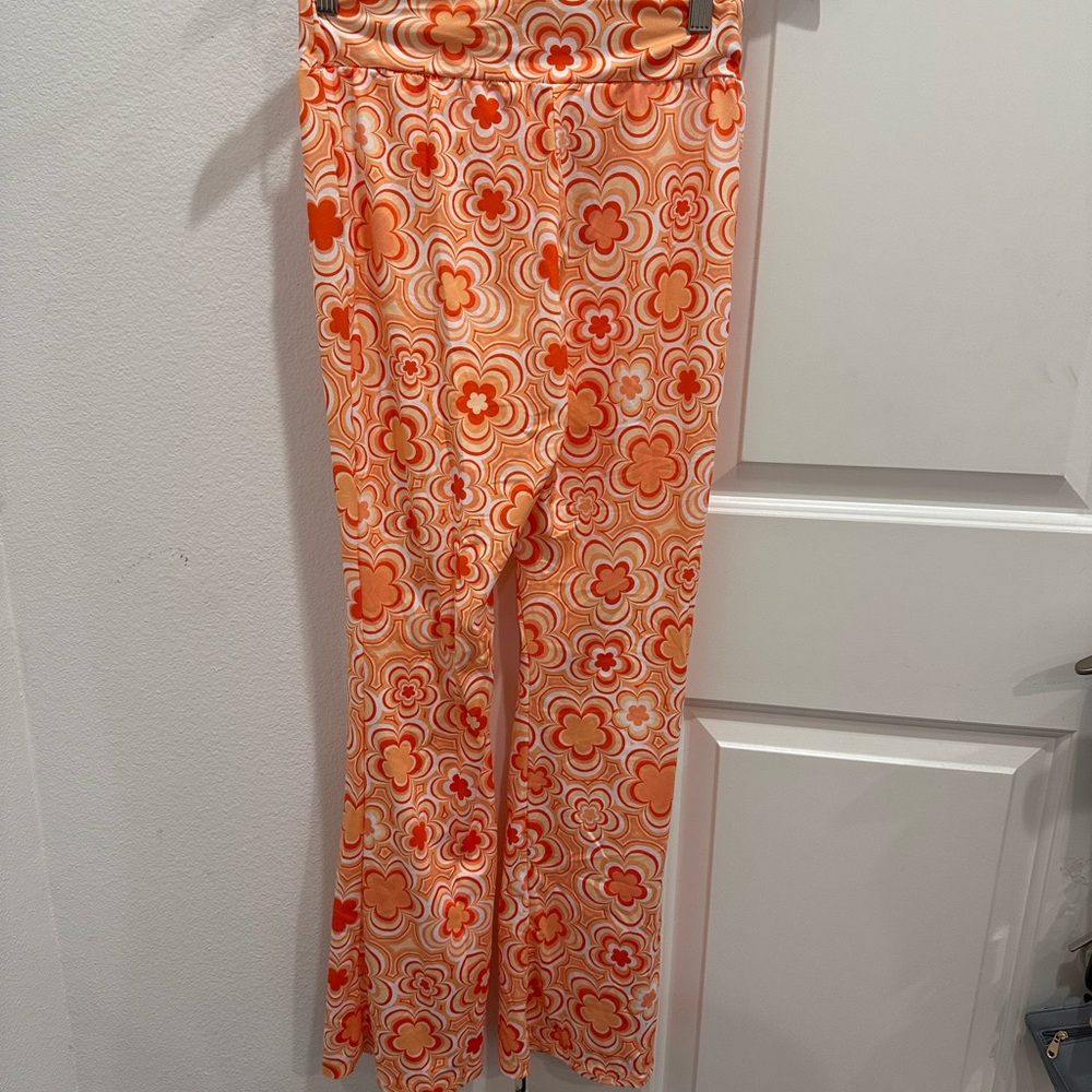 Retro Floral Print Pants